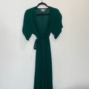 Reformation Winslow Maxi Dress in Emerald Green